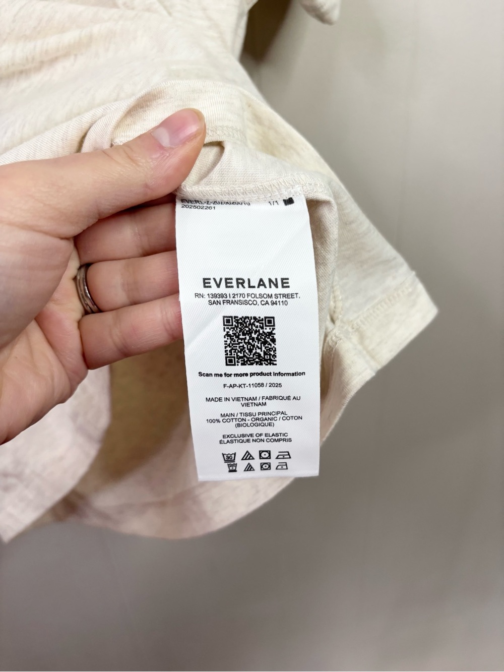 Everlane the box cut tee in essential cotton heathered oat size SM new - Picture 7 of 10